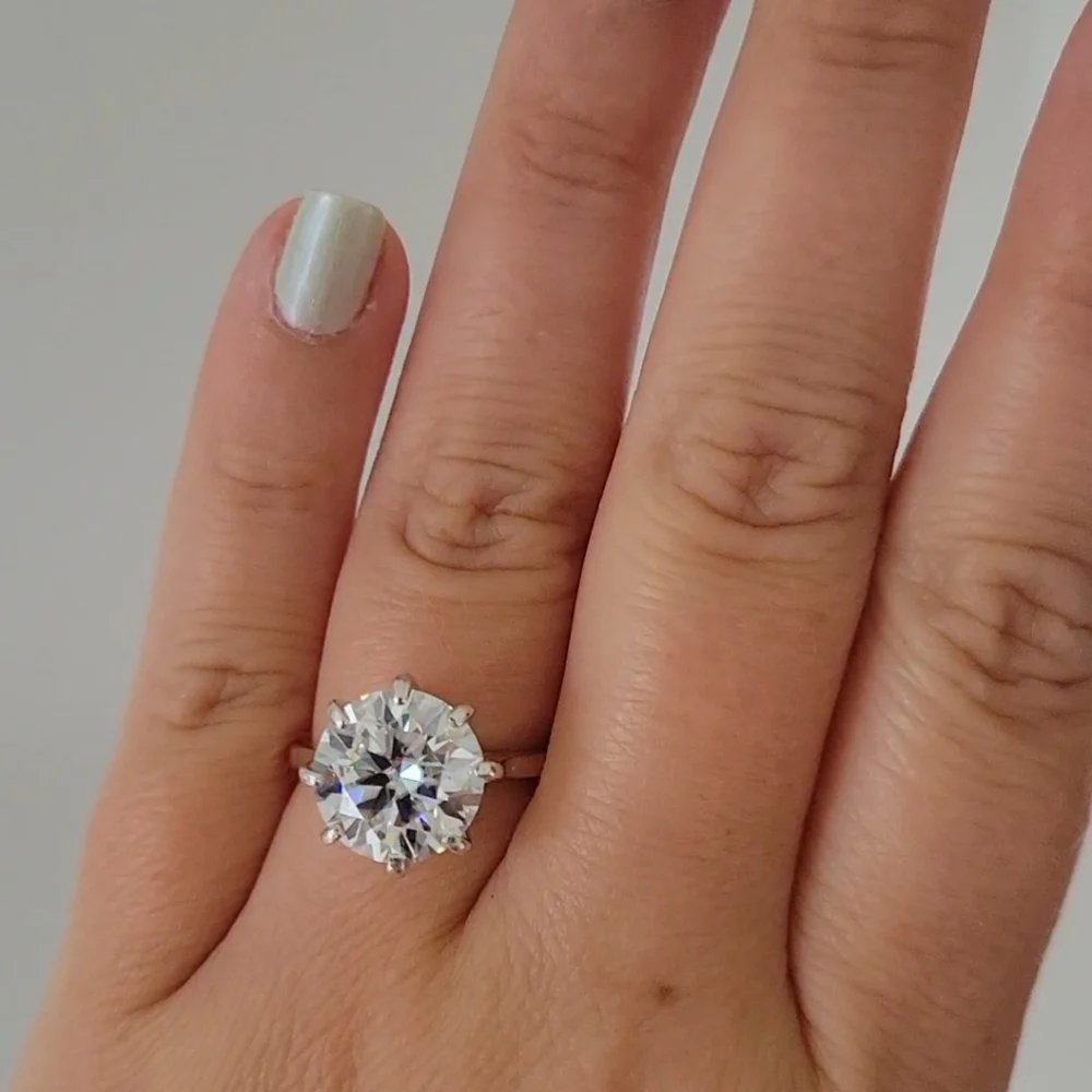 New 5ct Certified Moissanite Ring - Picture 4 of 12